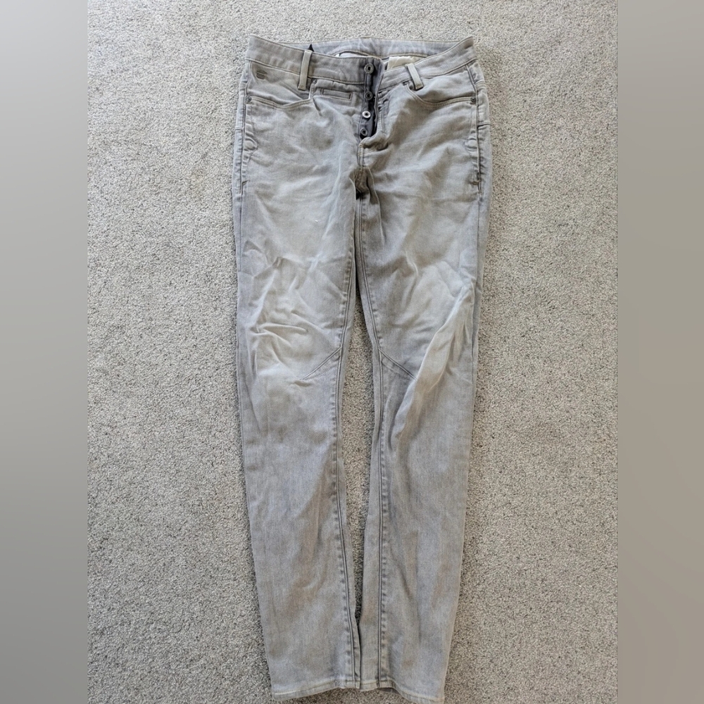 G-Star Raw Jeans Men’s Size 33 W-36 Len D-Staq 3D Tapered Gray D06163-7607-424